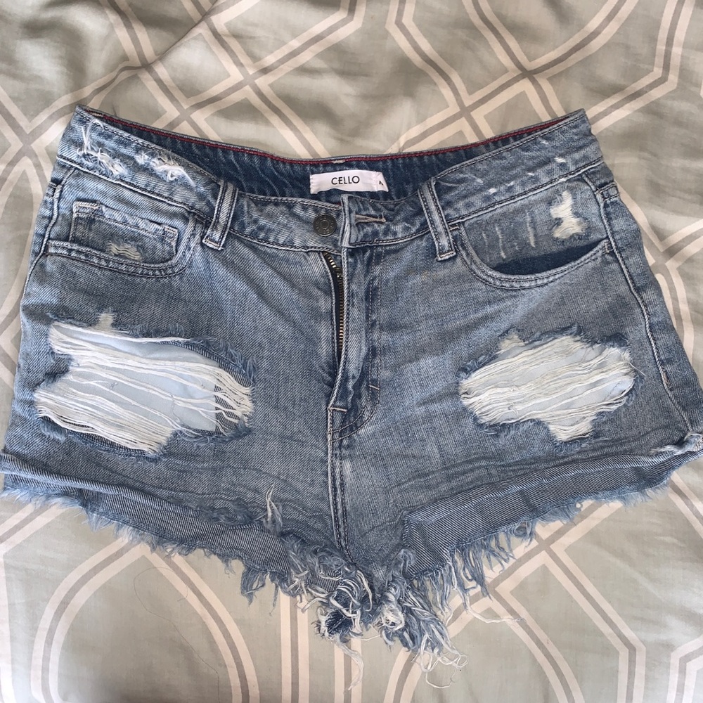 High rise cello shorts